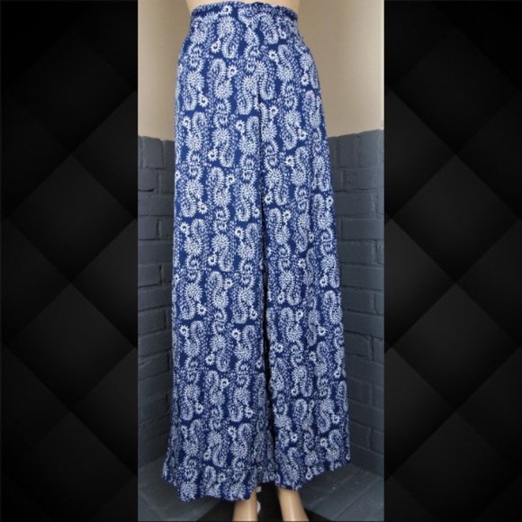 RockFlowerPaper Navy Palazzo Pants Size Large - Picture 2 of 3